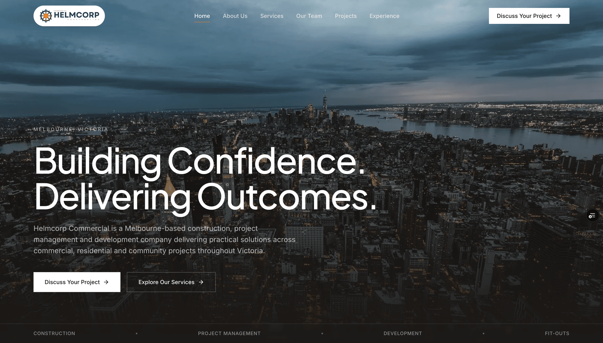 Helm Corp website preview